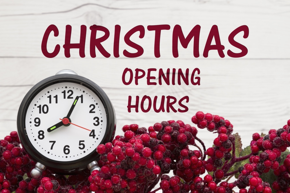 Festive opening hours