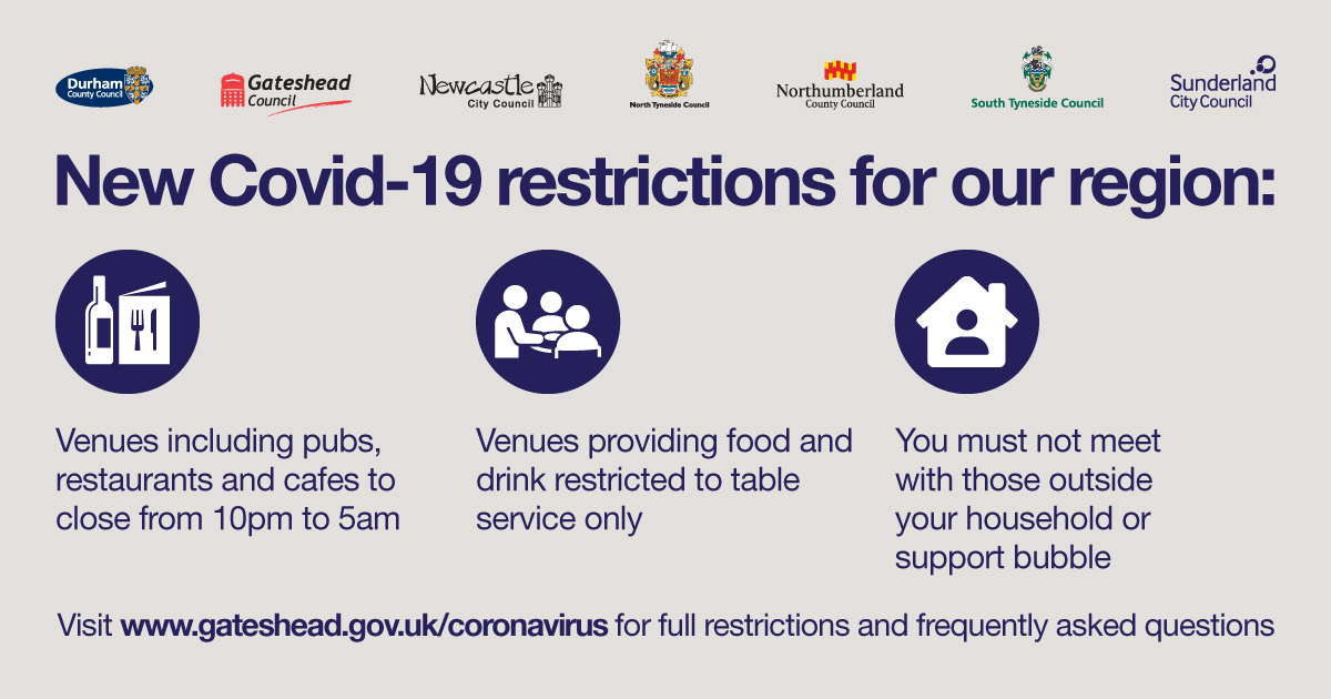 New restrictions for Gateshead and the North East