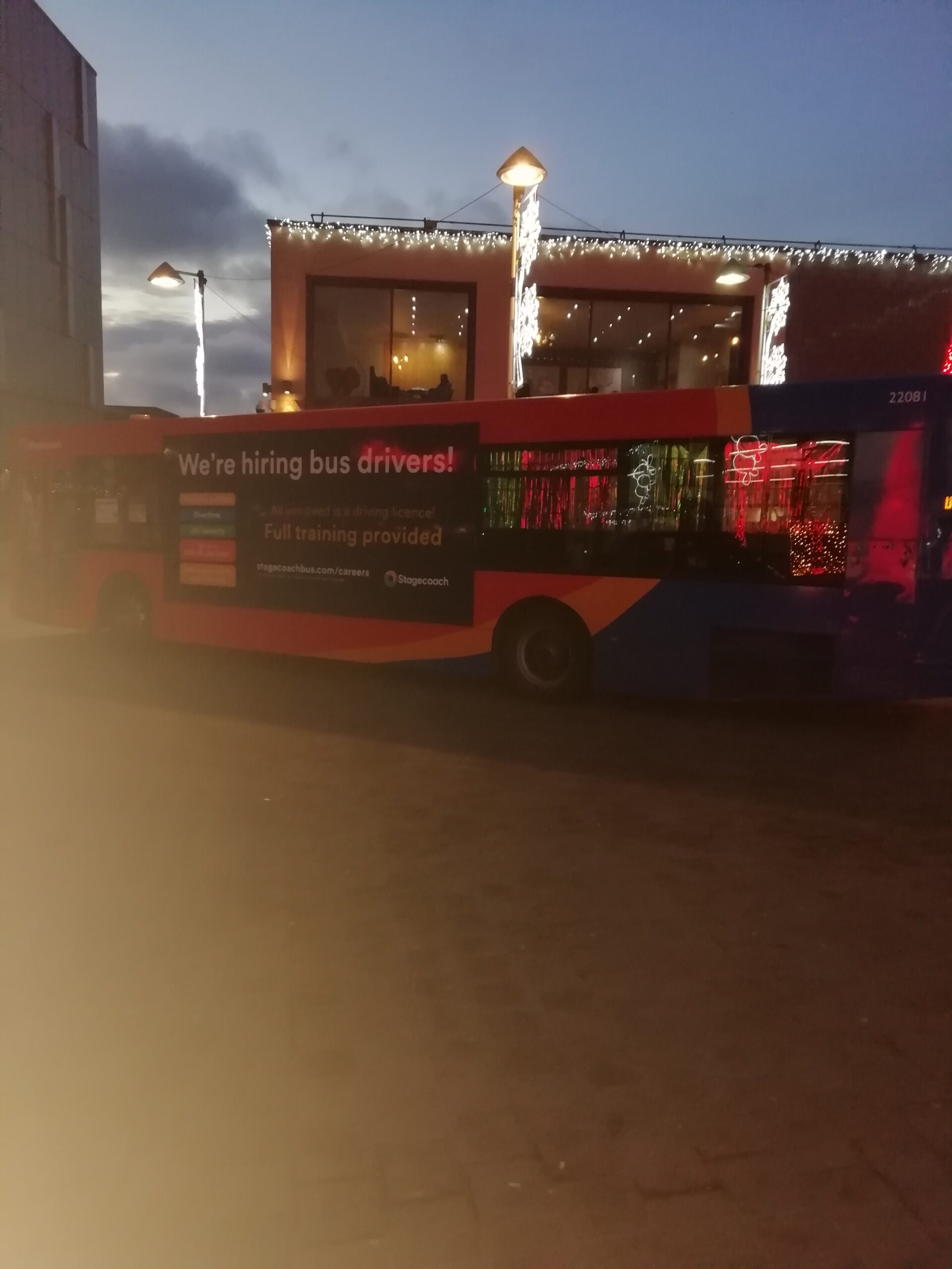Santa’s Grotto Bus rolls into Trinity Square (Saturday 7th December 2024)
