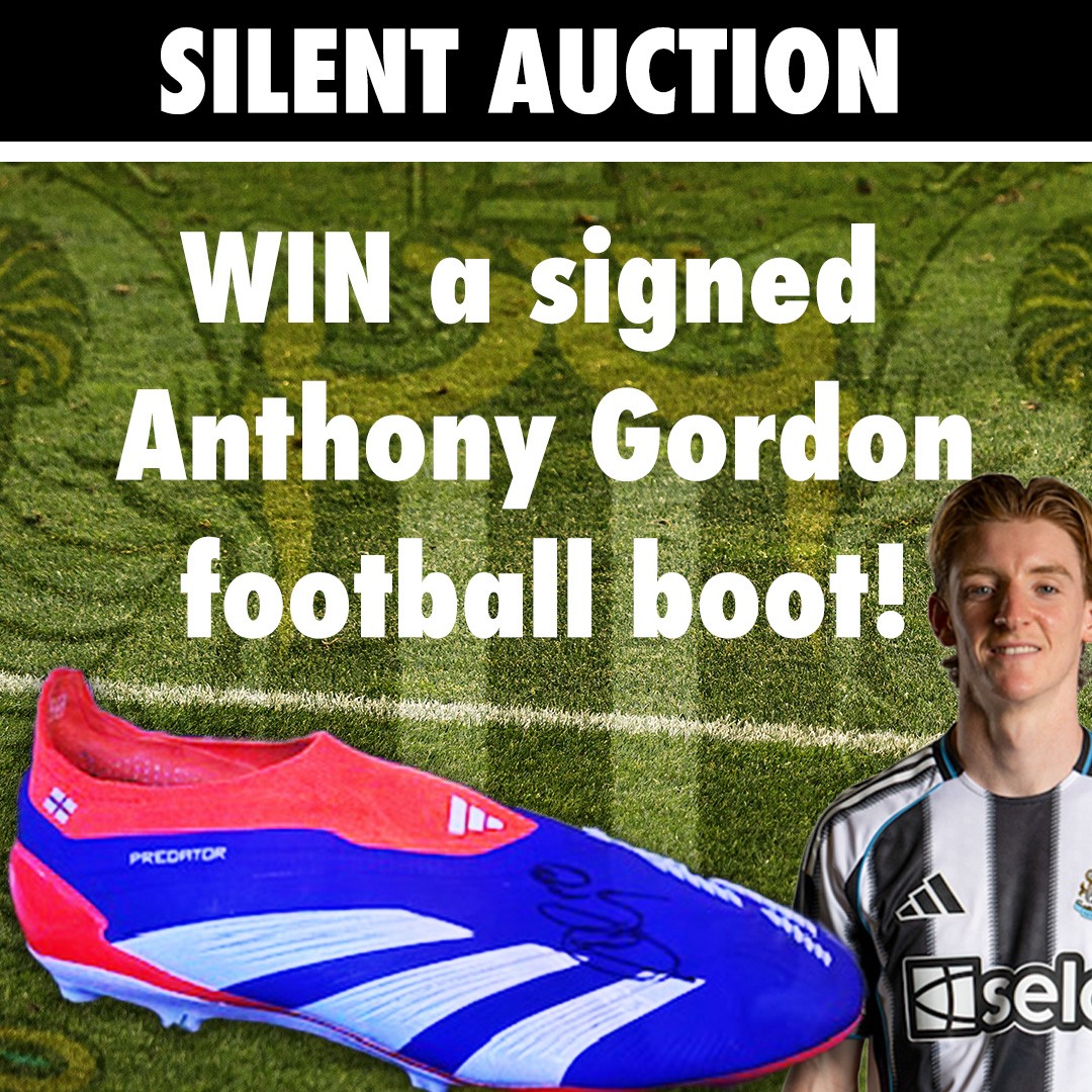 Anthony Gordon Signed Football Boot Silent Auction!