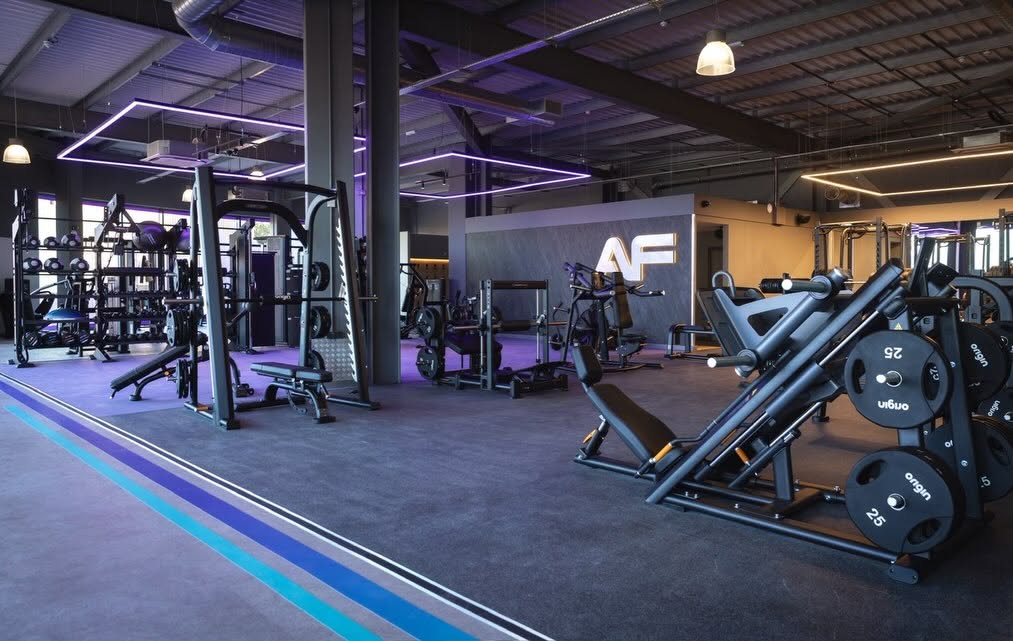 Anytime Fitness Gateshead Refurbishment - looking from the door across the gym